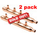 2 Pack 3/4in Inlet 1/2in PEX Water Outlet 4 Ports Closed End Manifold